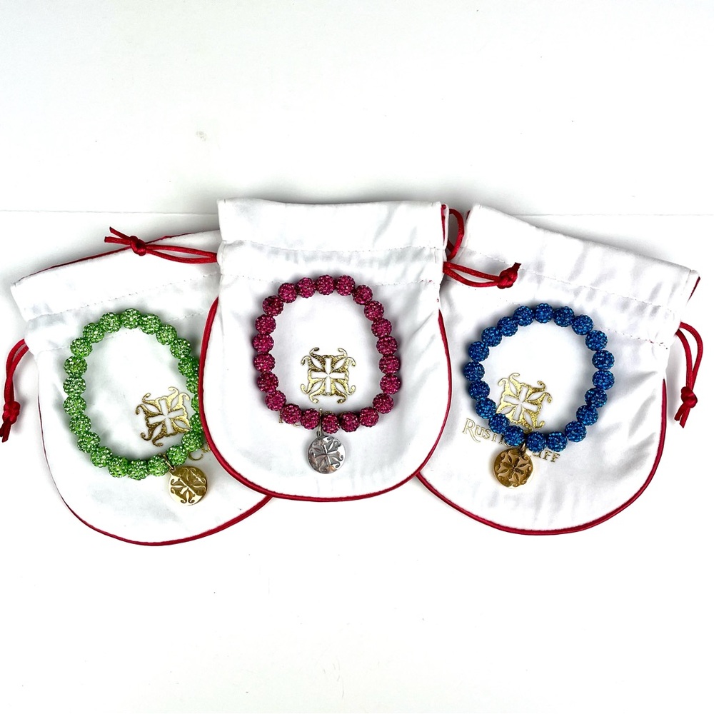 Rustic Cuff Set of 3 Emerson Beaded Bracelets